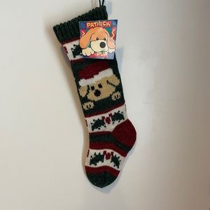 Vintage F.A.O. Schwartz dog knit stocking
